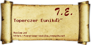 Toperczer Euniké névjegykártya